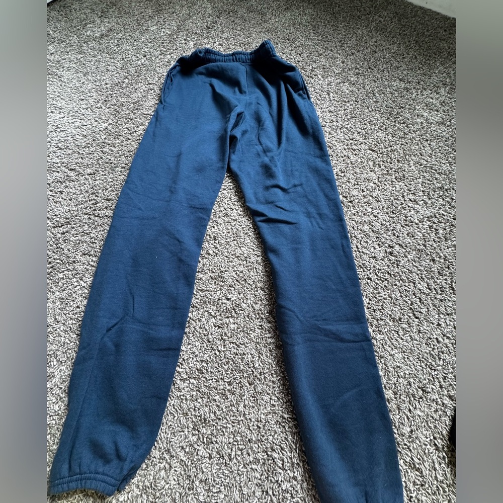 Fruit of the Loom Blue Sweatpants Relaxed Fit Cotton Blend